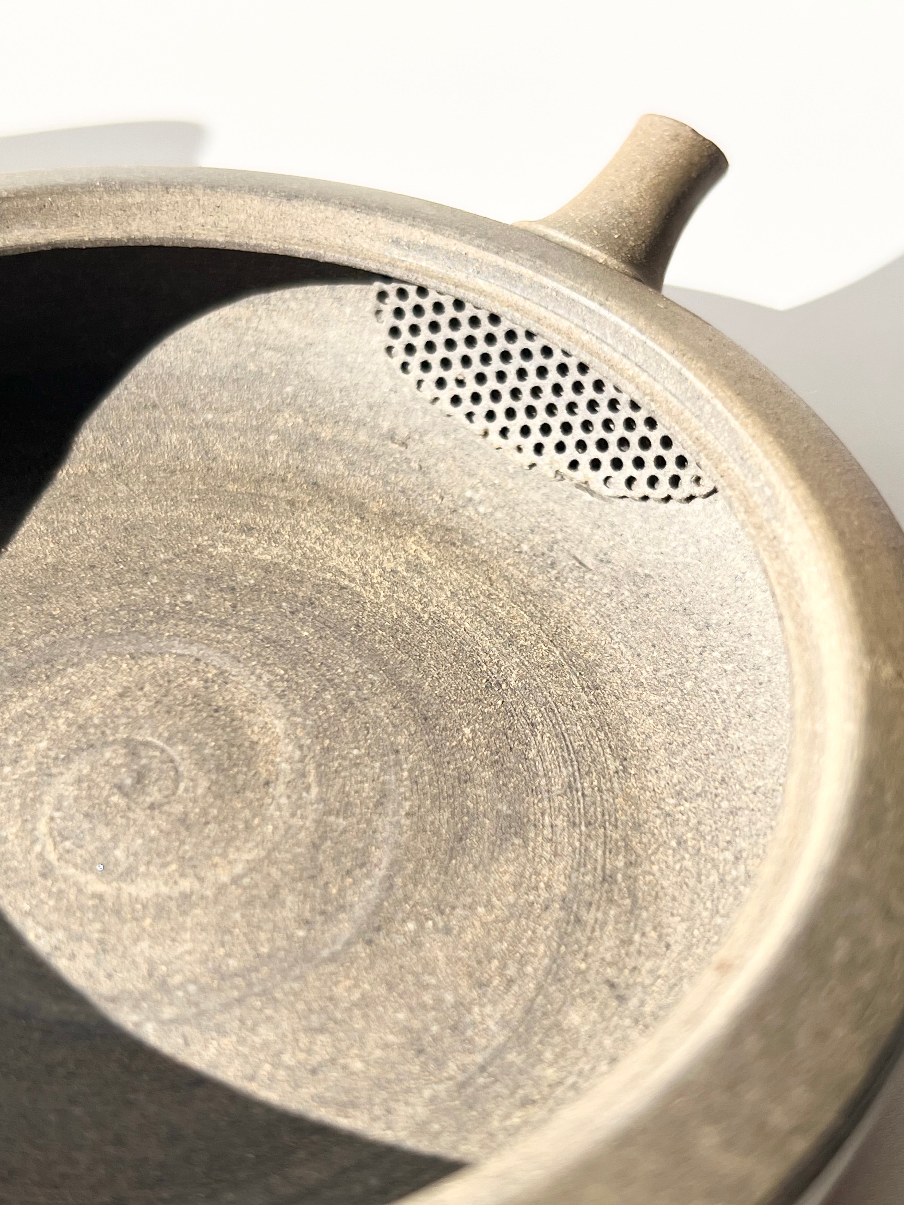 Flat Clay Tea Pot - Gyokko Yakishime Gokuhira Kyusu