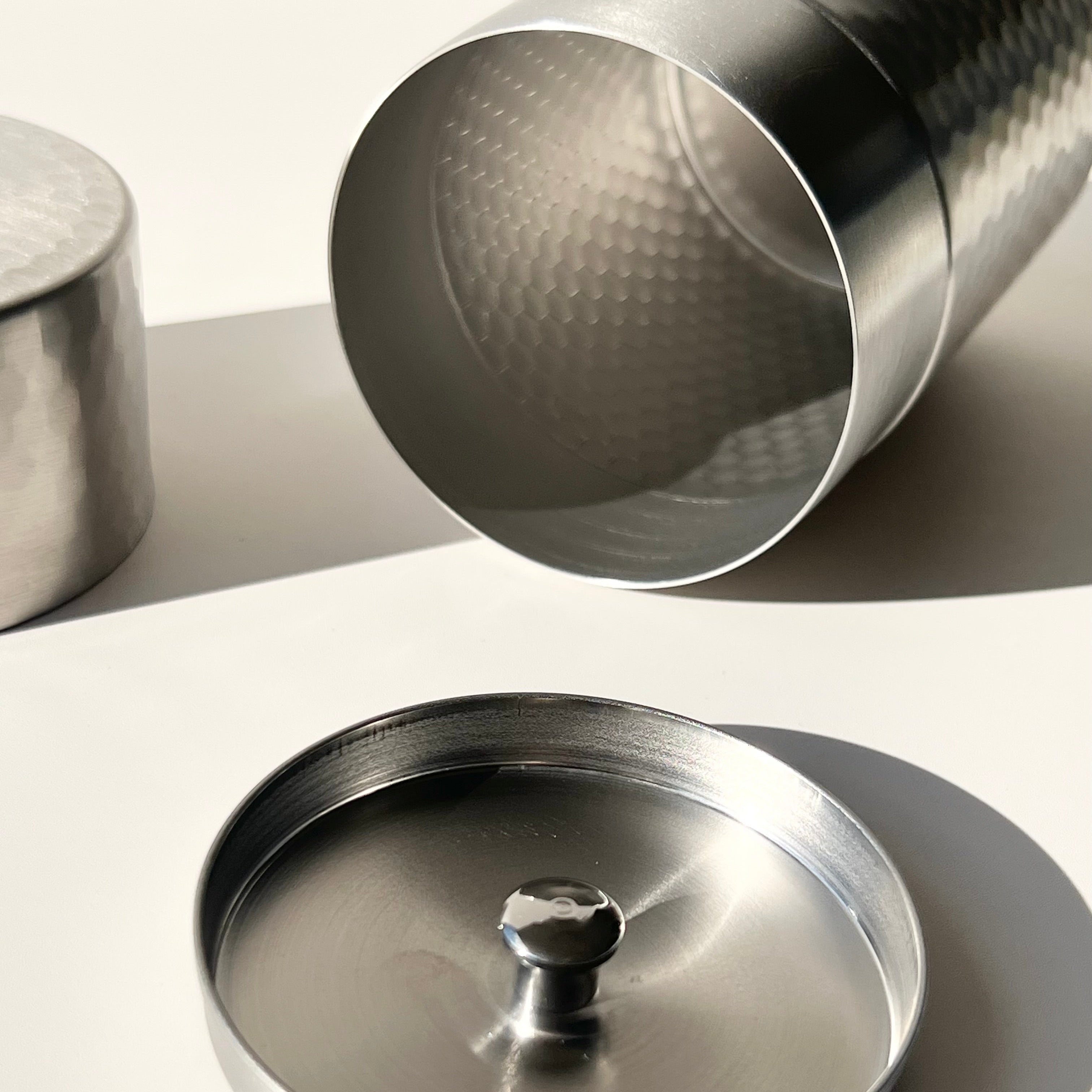 Tsubamesanjo Hammered Matte Japanese Tea Canister