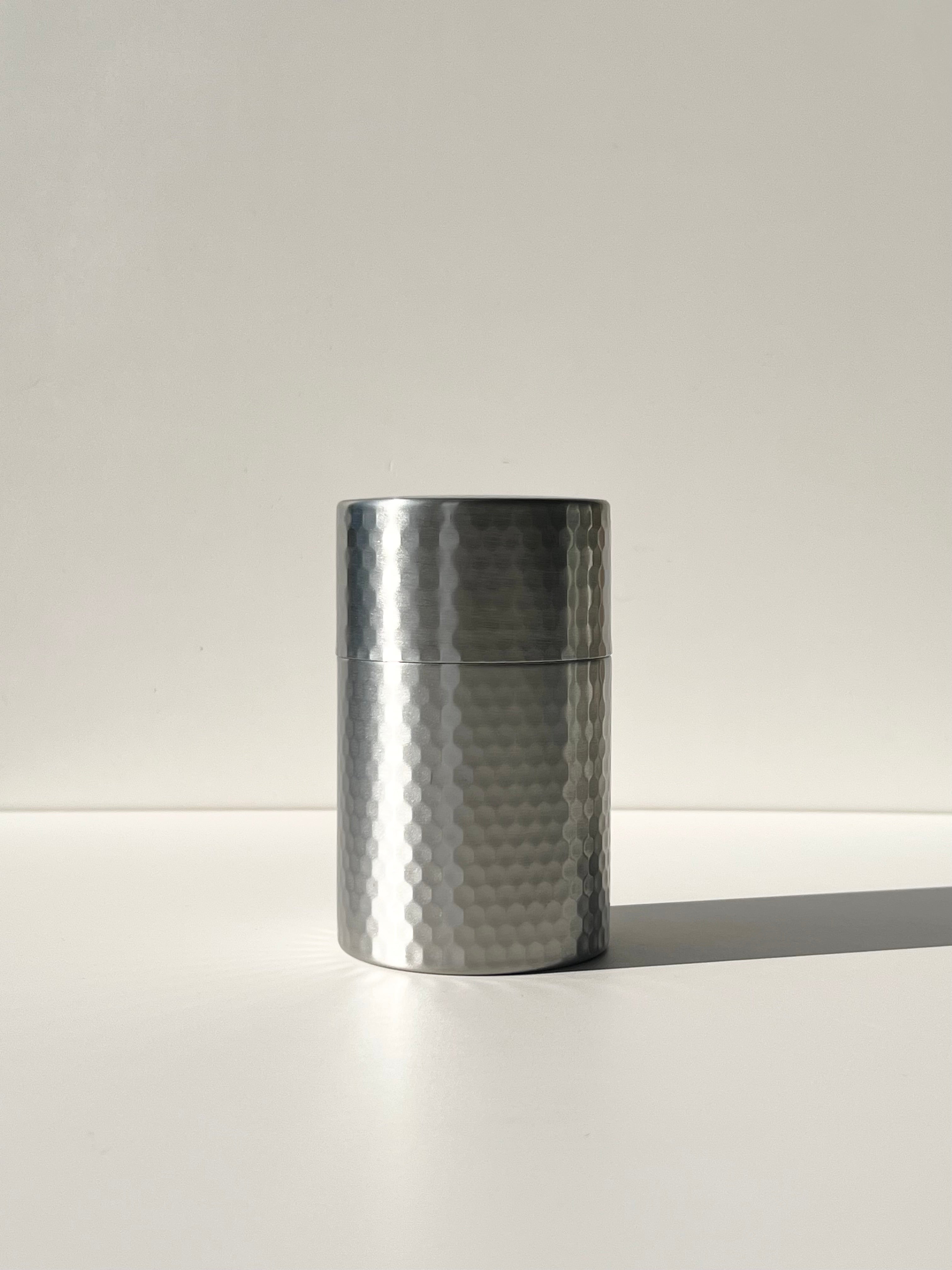 Tsubamesanjo Hammered Matte Japanese Tea Canister
