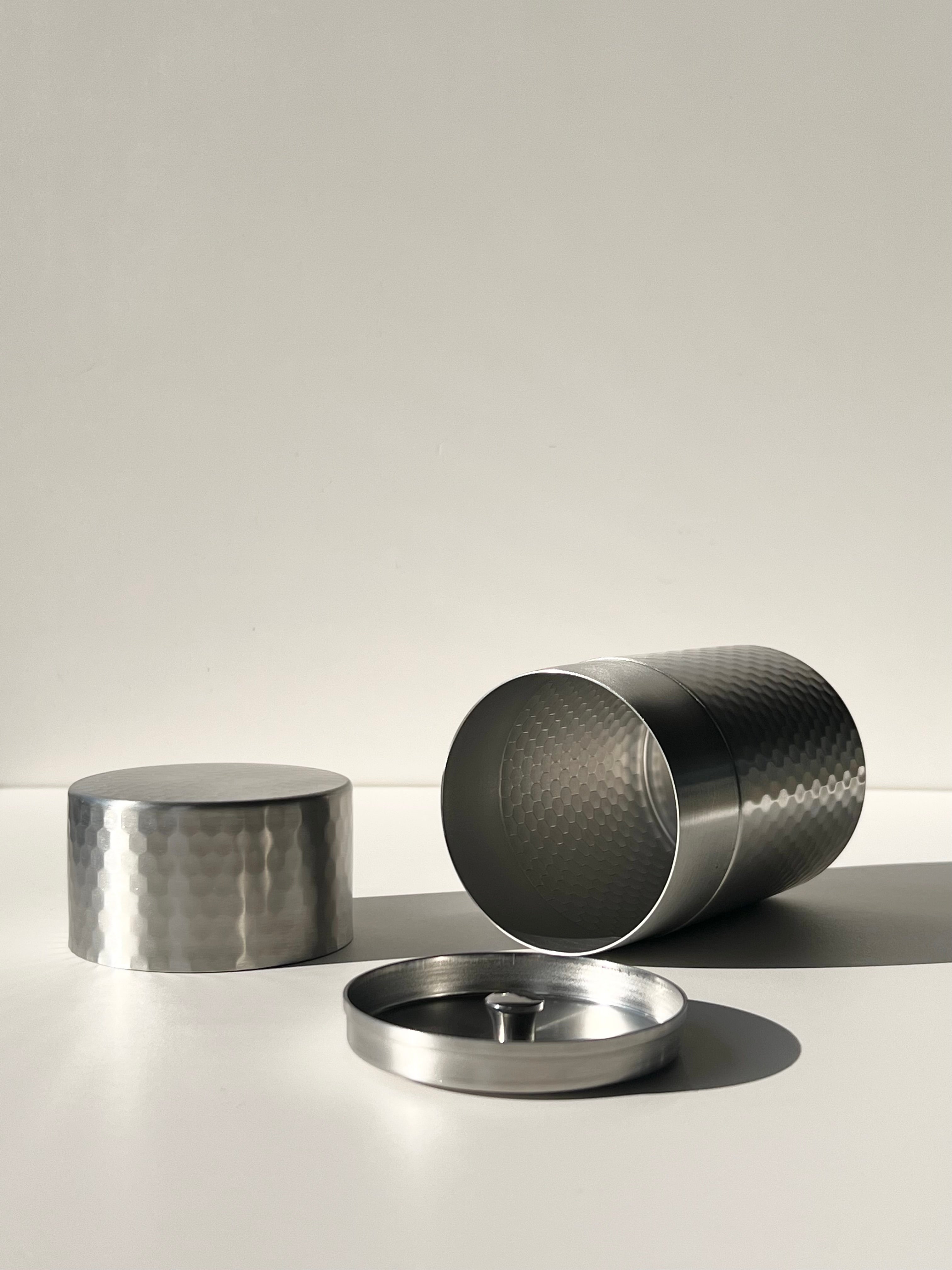Tsubamesanjo Hammered Matte Japanese Tea Canister