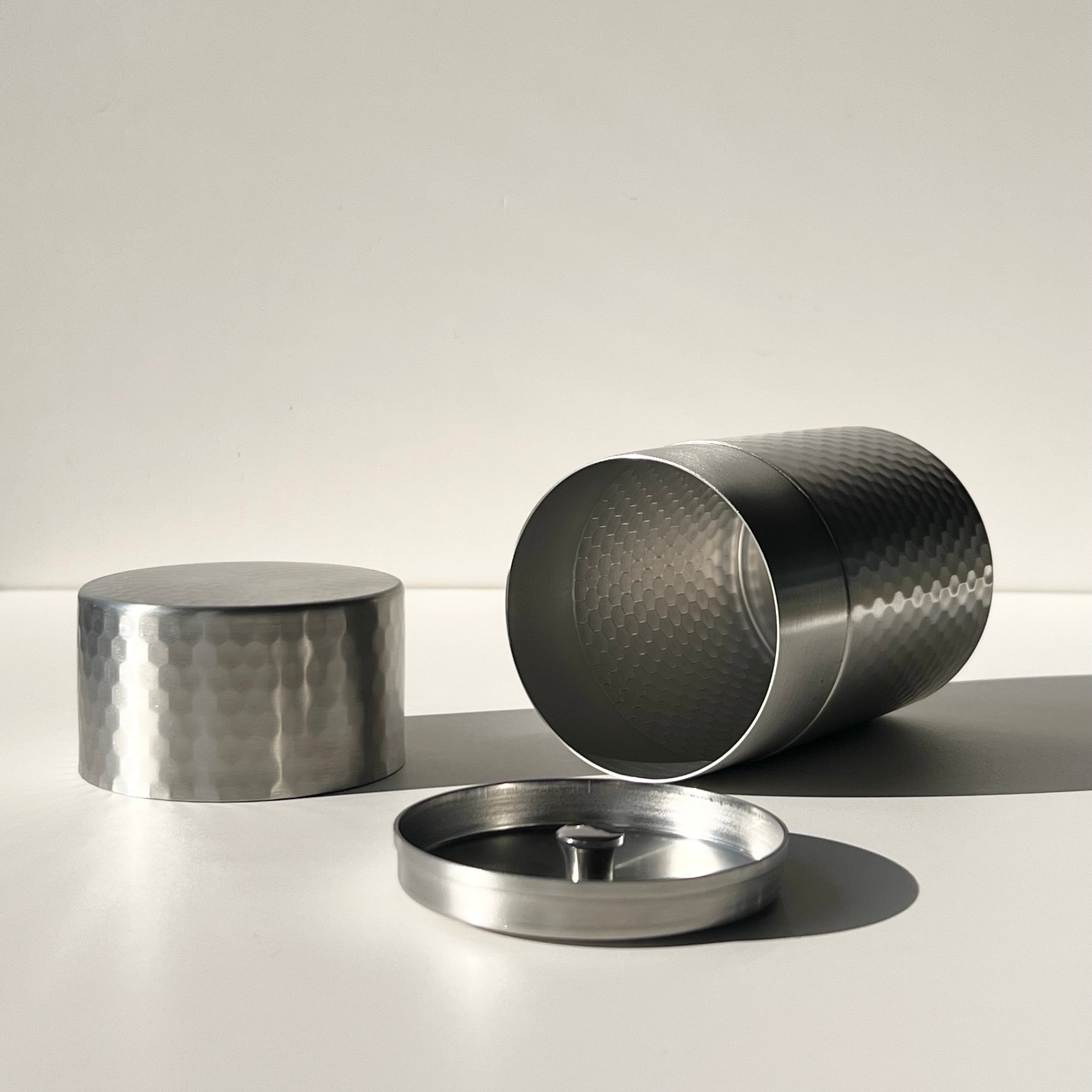 Tsubamesanjo Hammered Matte Japanese Tea Canister