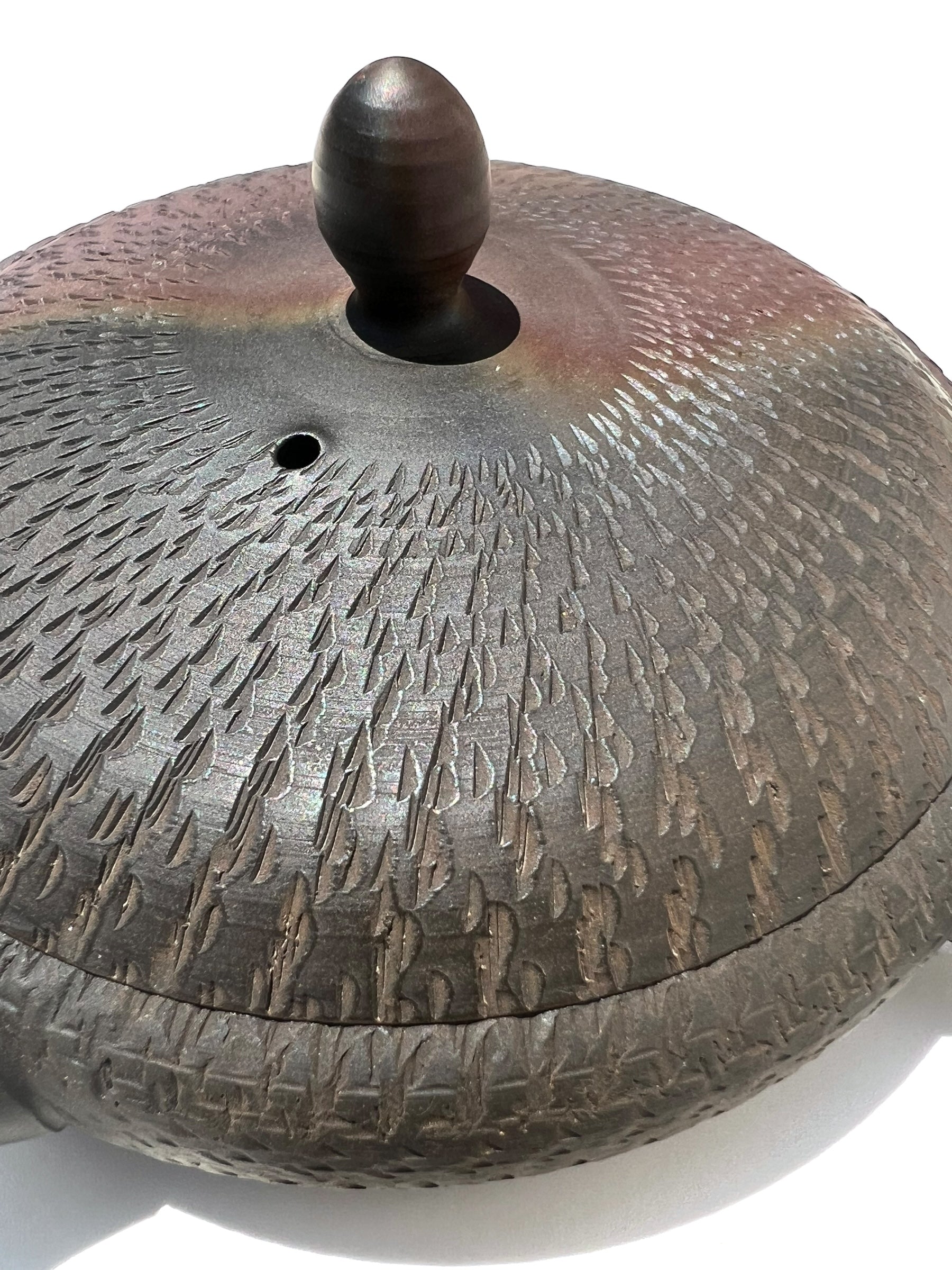 Flat Clay Tea Pot - Gyokko Hiyohen Gokuhira Biri Kyusu
