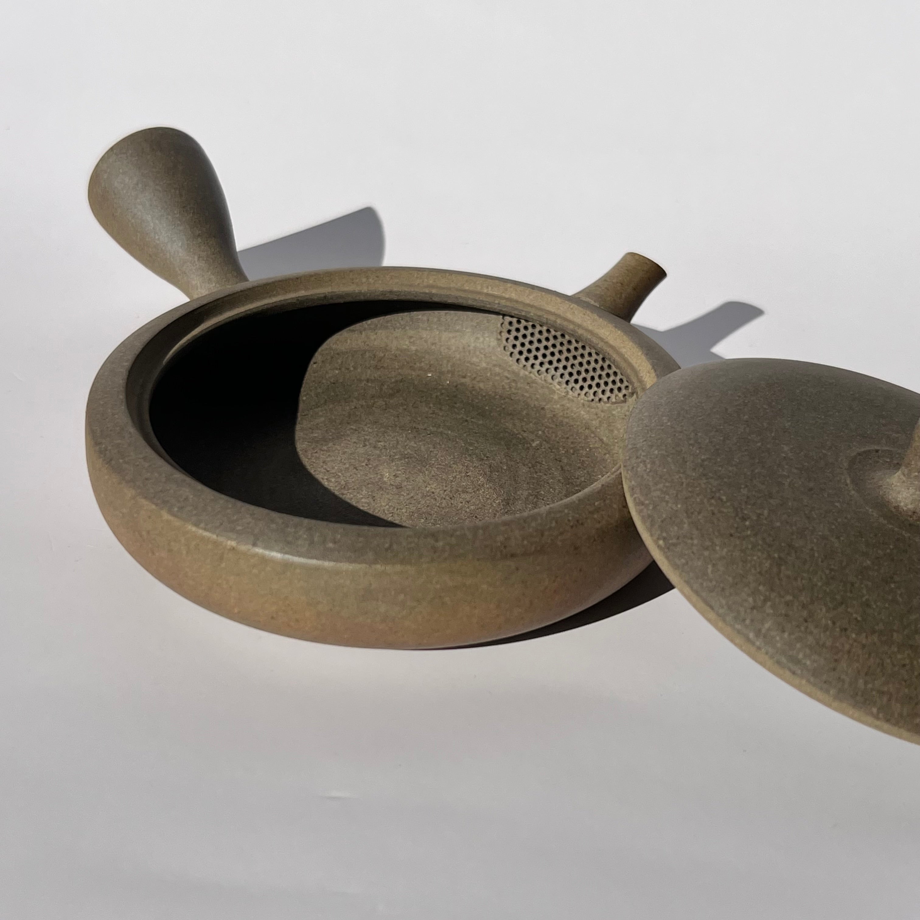 Flat Clay Tea Pot