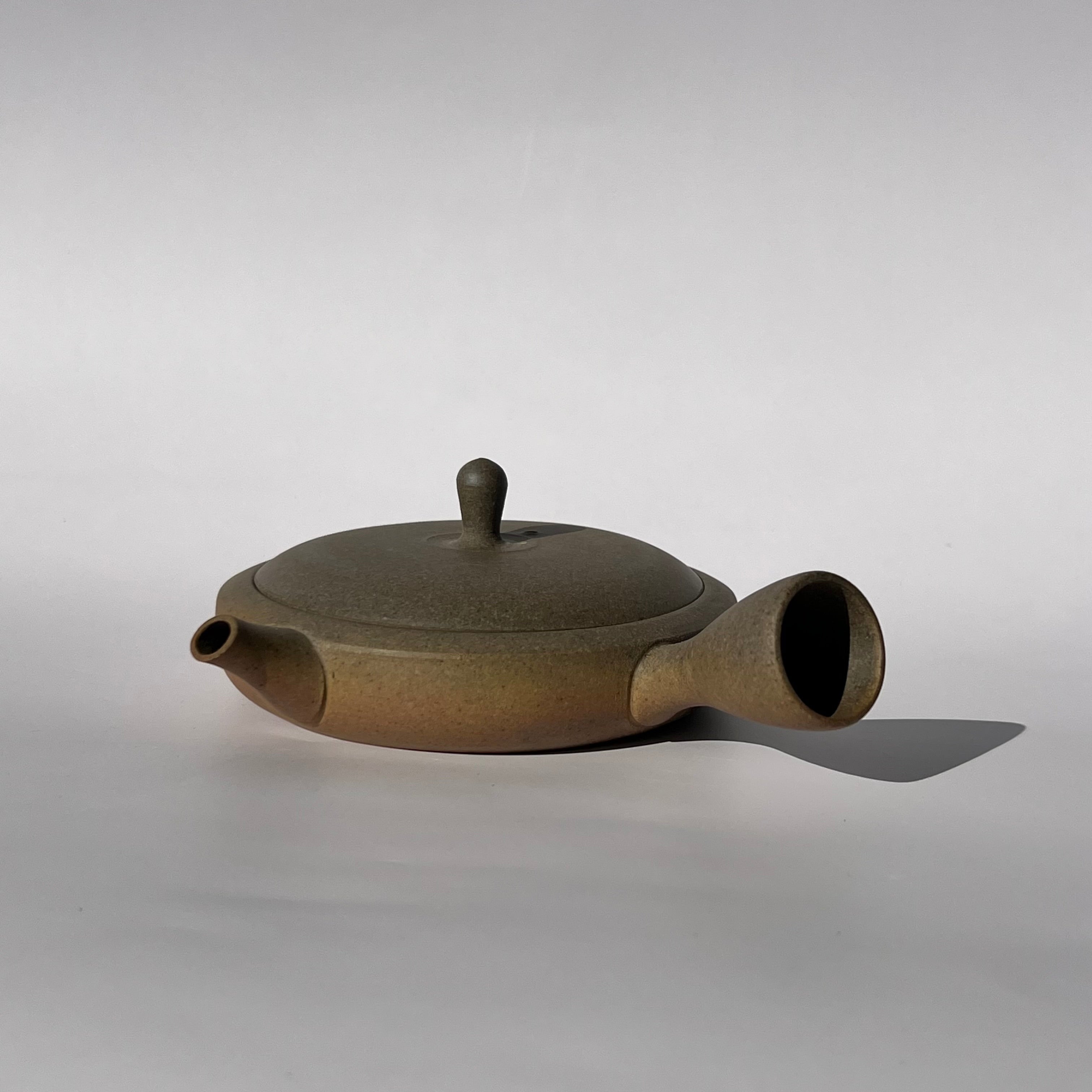Flat Clay Tea Pot